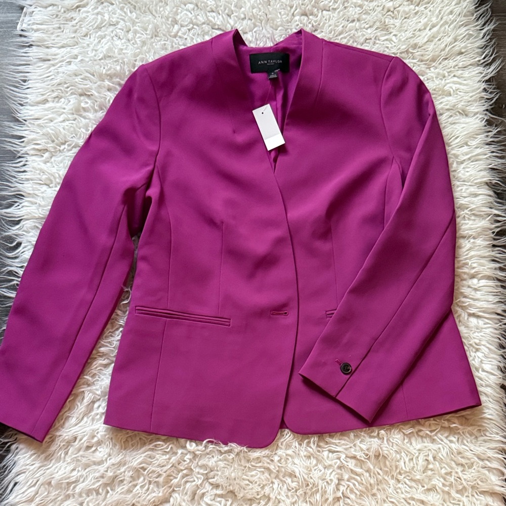 Ann Taylor Women's Vibrant Magenta Blazer